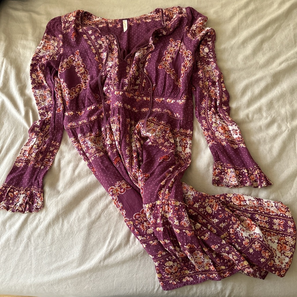 Free People Purple Floral Dress